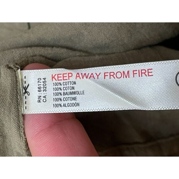 Free People Intimately Women's S Green Blouse Cotton Top Front Button Embroidery - Picture 5 of 9